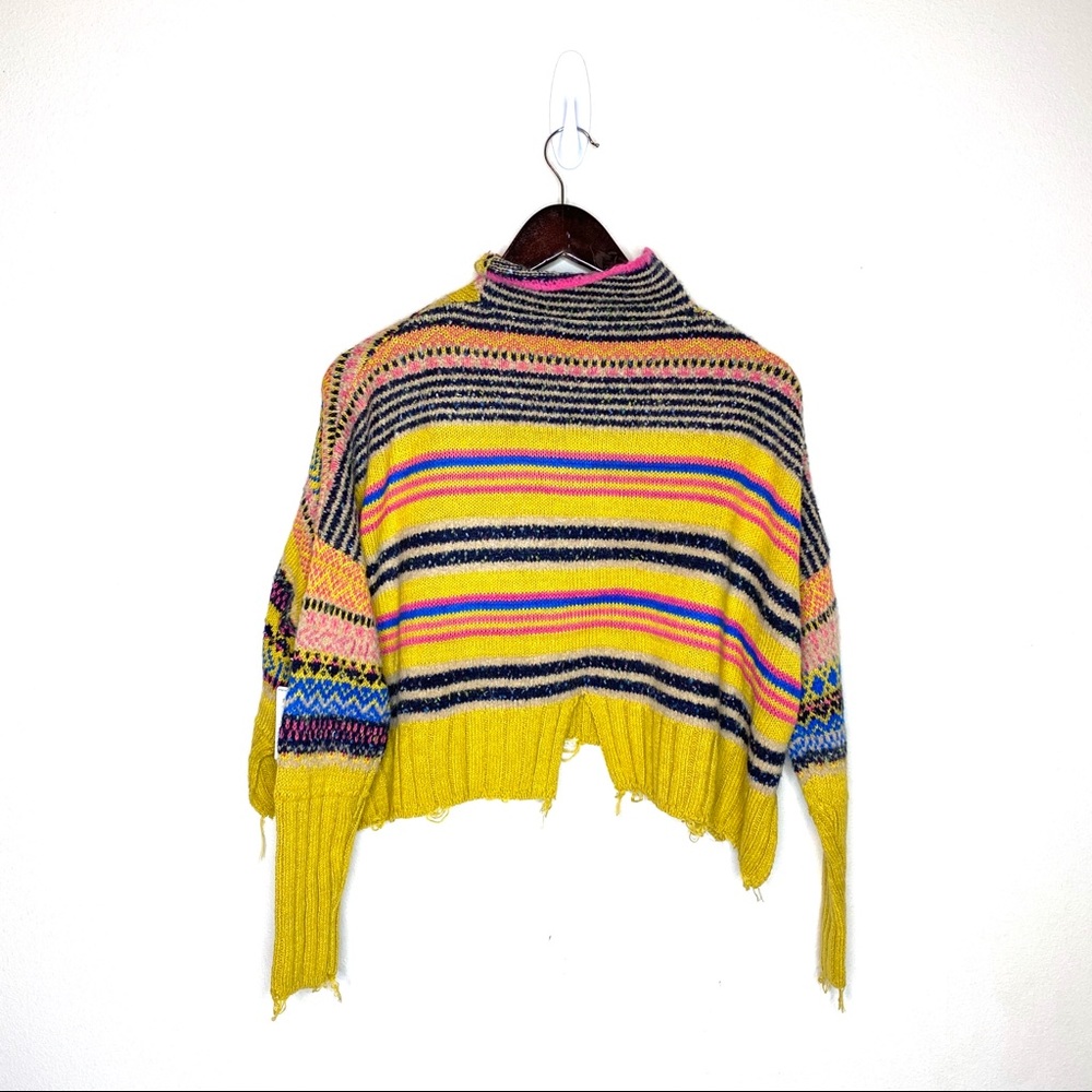 Free People All the Pattern Mock Neck Pullover - Picture 7 of 7